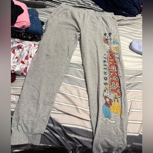Disney Mickey & Friends Gray Sweatpants
